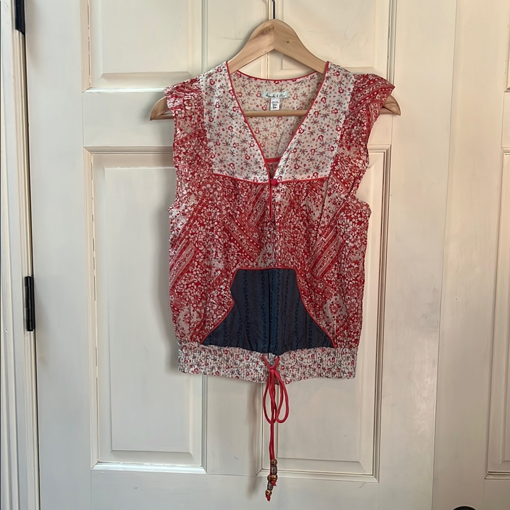 Kimchi & Blue Floral Ruffle Top Xs